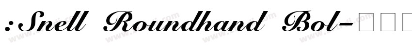 :Snell Roundhand Bol字体转换